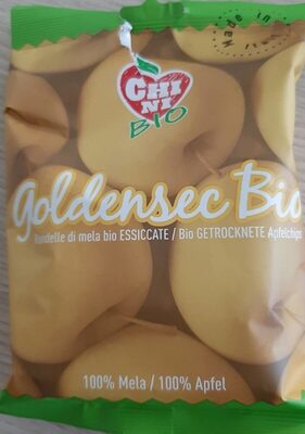 Goldensec bio Rondelle di mele bio essiccate front packaging