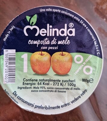 Composta di mele front packaging