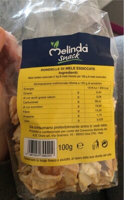 Robdelle di mele essiccate front packaging