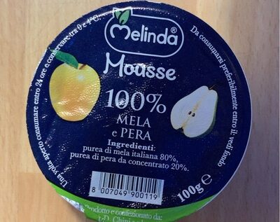 Mousse mela e pera front packaging