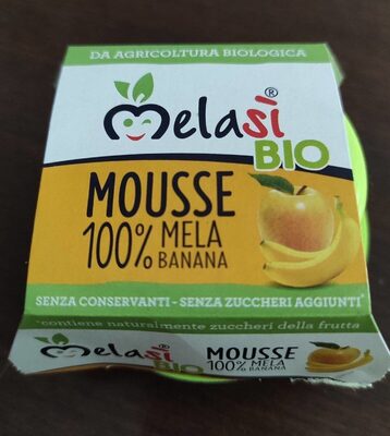 Mousse 100% mela banana front packaging
