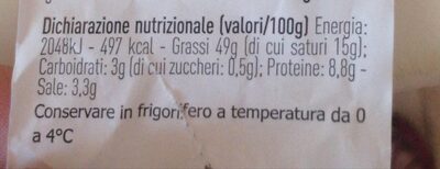 Pesto alla genovese nutrition facts table