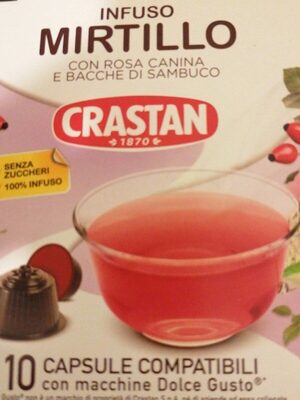 Infuso di mirtillo front packaging