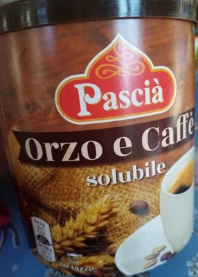 Orzo e caffè solubile - Pascià front packaging