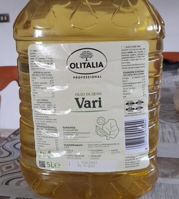 Olio di semi vari front packaging