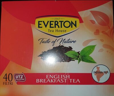 English breakfast tea front packaging