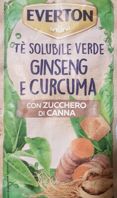Tè solubile verde ginseng e curcuma