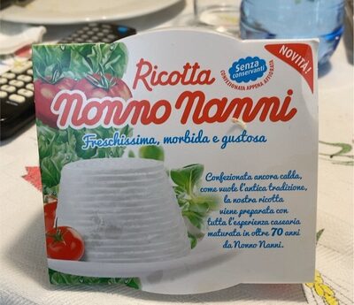 Ricotta 250 gr front packaging