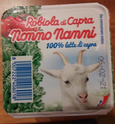 Robiola di capra front packaging