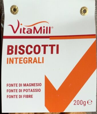 Biscotti integrali front packaging