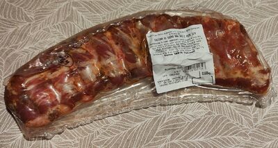 Costine di suino BBQ sale e pepe front packaging
