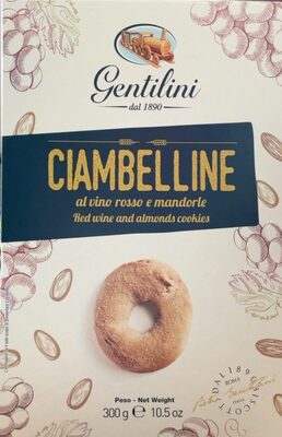 Ciambelline al vino rosso e mandorle front packaging