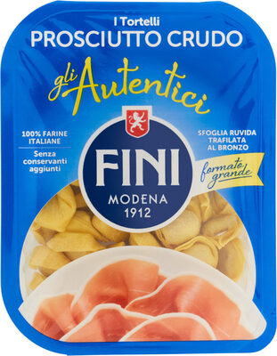 Gli autentici i tortelli IGP prosciutto crudo front packaging