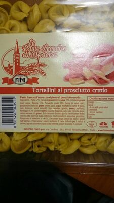Tortellini al prosciutto crudo front packaging