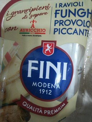 Ravioli funghi e provolone piccante front packaging