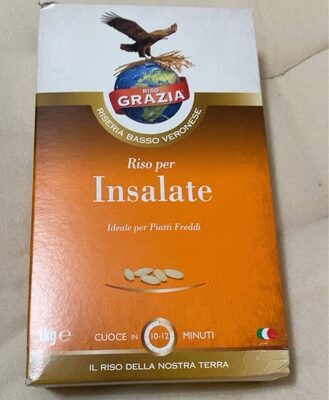 Riso per insalate front packaging