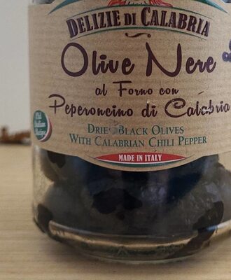 Olive Nere al Forno con Peperoncino di  Calabria front packaging