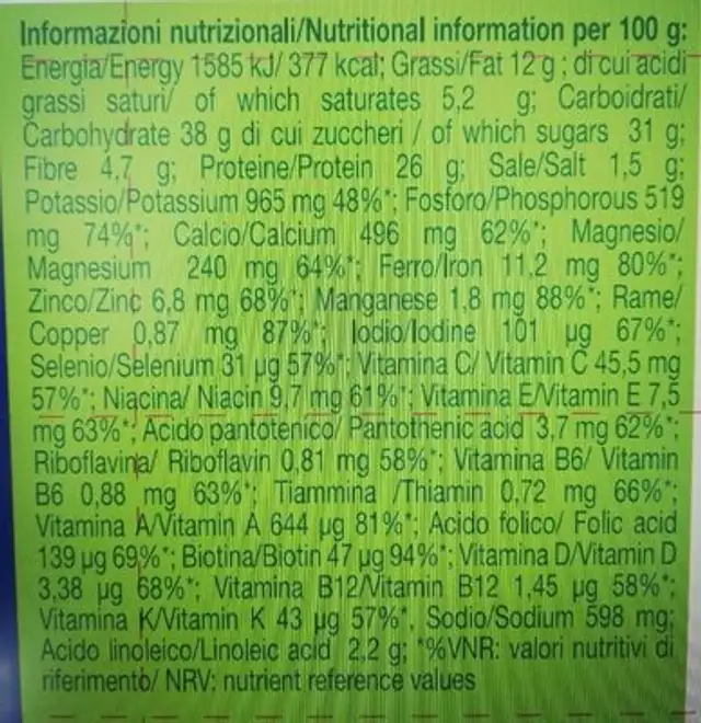 Easy lunch, blueberres e choco. Dark chocolate coated nutrition facts table