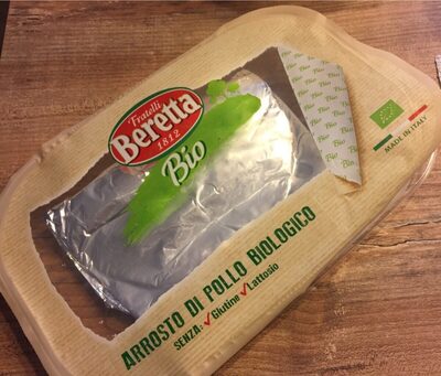 Arrosto di pollo biologico front packaging