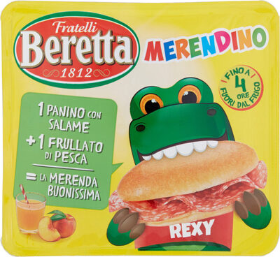 Merendino panino salame + frullato pesca