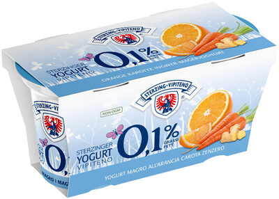 Conad Organic Whole Milk Yoghurt - 125g x 2 - orange/carrot/ginger