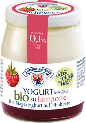 Skimmed milk Yogurt on fruit from organic haymilk TSG - 150g - raspberry