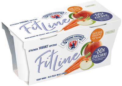 Skimmed milk Yoghurt Fitline - 125g x 2 - peach/apple/carrot