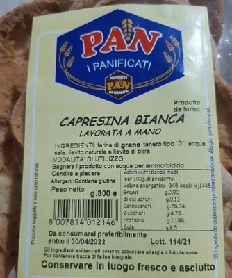 Capresina bianca front packaging