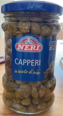 Capperi in aceto di vino front packaging