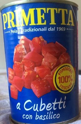 pomodoro a cubetti con basilico