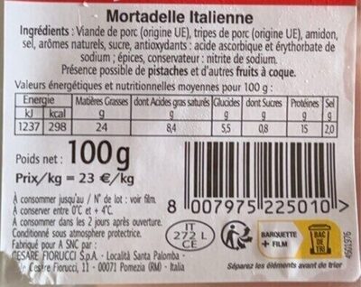 Mortadelle italienne