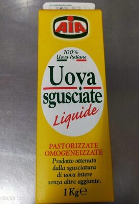 Uova sgusciate liquide front packaging
