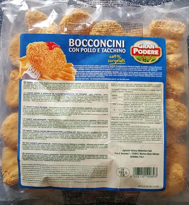 Bocconcini con pollo e tacchino front packaging