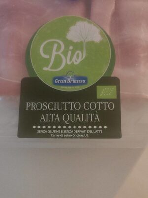 Prosciutto cotto alta qualità bio front packaging