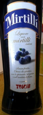 Liquore con mirtilli interi