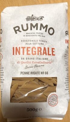 Pasta integrale penne rigate front packaging