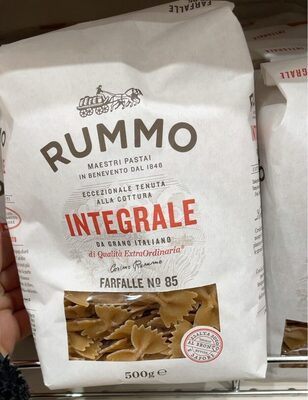 Integrale pasta farfalle front packaging