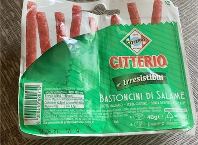 Bastoncini di salame front packaging