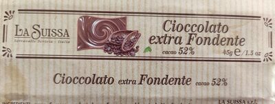 Cioccolato extra fondente cacao 52%