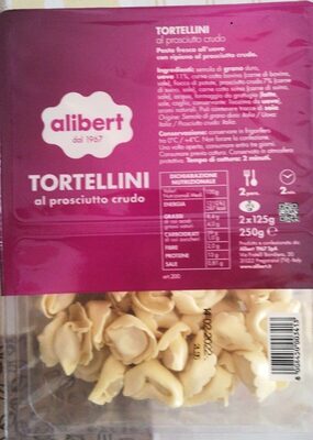 Tortellini al prosciutto crudo front packaging