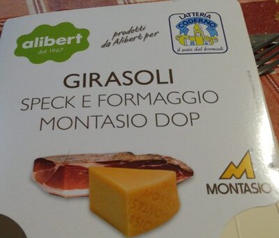 Girasoli speck e formaggio montasio DOP front packaging