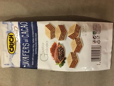 Gaufrettes fourrees creme cacao