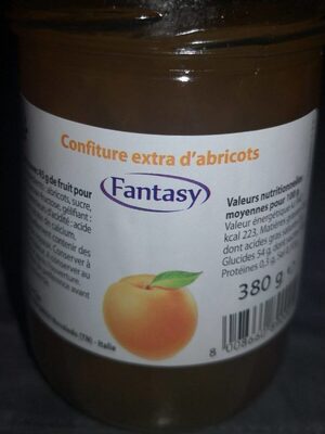 Confiture extra d' abricots front packaging