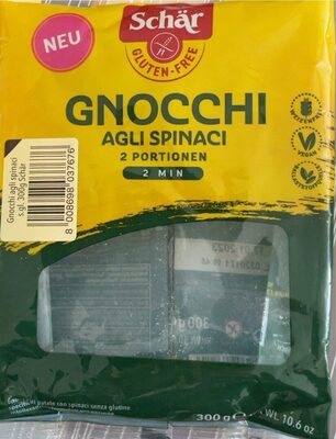 Gnocchi agli spinaci front packaging
