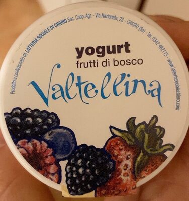 Yogurt frutti di bosco Valtellina front packaging