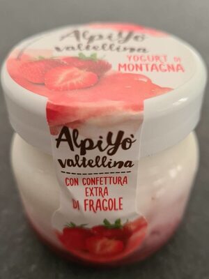 Yogurt di montagna con confettura extra di fragole