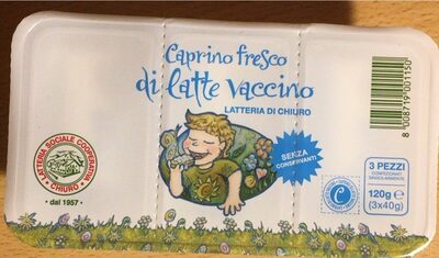 Caprino fresco di latte vaccino
