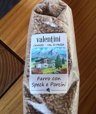 Farro con speck e porcini front packaging