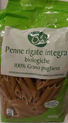 Penne rigate integrali biologiche 100% grano pugliese