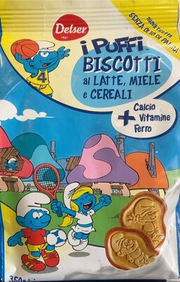 I puffi biscotti al latte,miele e cereali